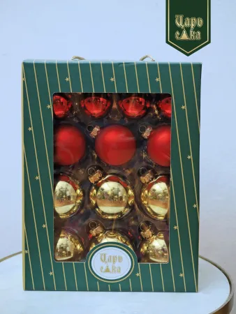 Набор елочных шаров красно-золотой 26 шт