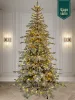 Ель искусственная Царь Елка Астра заснеженная с освещением LED 180 см