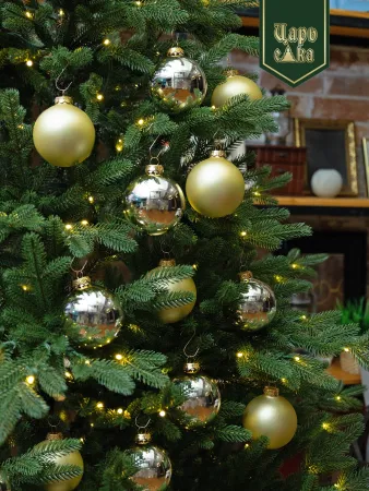 Набор елочных шаров золотой 6 шт