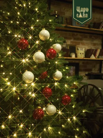 Набор елочных шаров красно-белый 6 шт