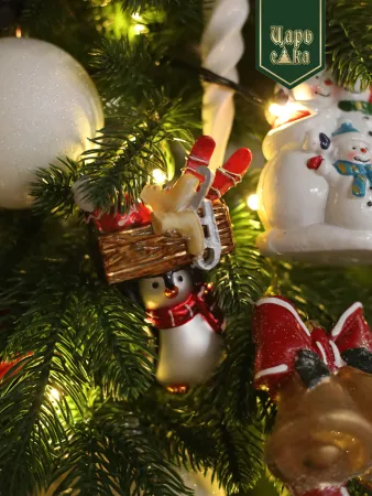 Новогодняя стеклянная елочная игрушка "Пингвин" 