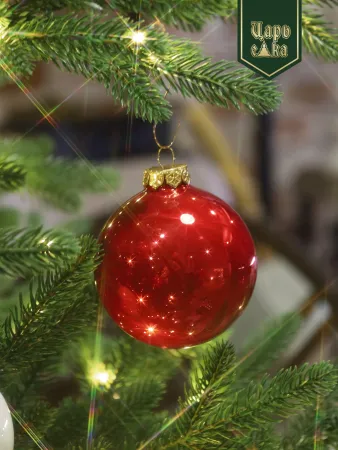 Набор елочных шаров красно-белый 6 шт