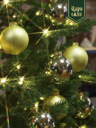 Набор елочных шаров золотой 6 шт