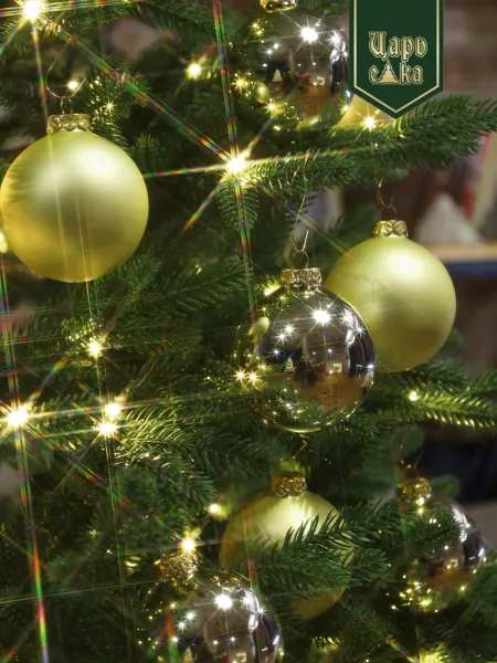 Набор елочных шаров золотой 6 шт