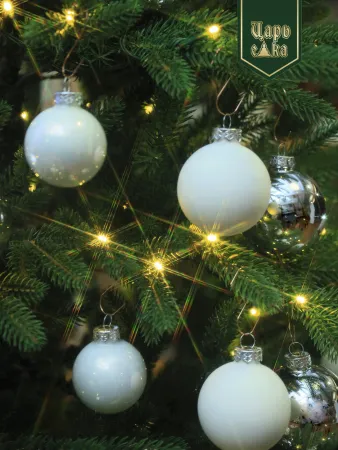 Набор елочных шаров серебряно-белый 26 шт