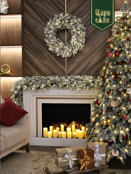 Новогодняя стеклянная елочная игрушка "Сочное яблоко" 