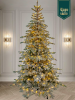 Ель искусственная Царь Елка Астра заснеженная с освещением LED 210 см