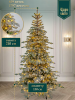 Ель искусственная Царь Елка Астра заснеженная с освещением LED 210 см
