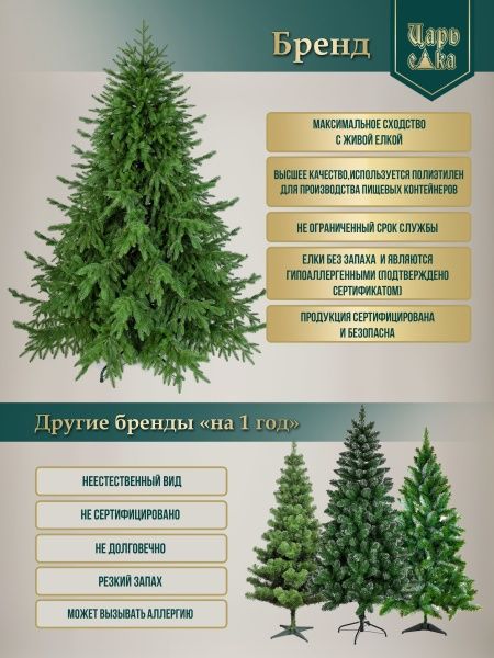 Ель искусственная Царь Елка Верона флокированная